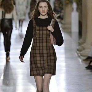 Topshop Unique checked wool dress